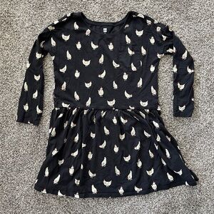 Tea Collection | Peruvian Chicken Print Pocket Play Dress | Black | Size 12